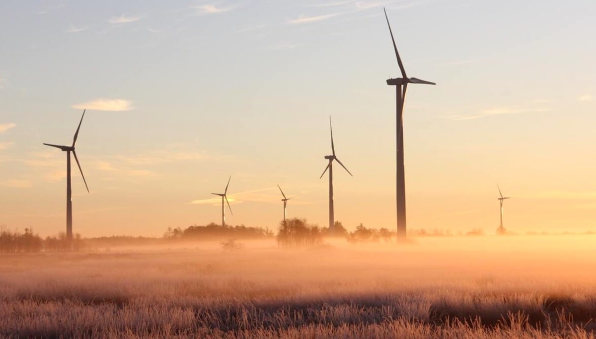 Un parco eolico nel deserto