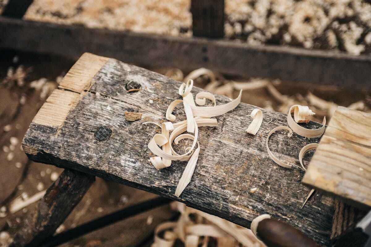 Lignina: fibra di legno tagliata da un falegname